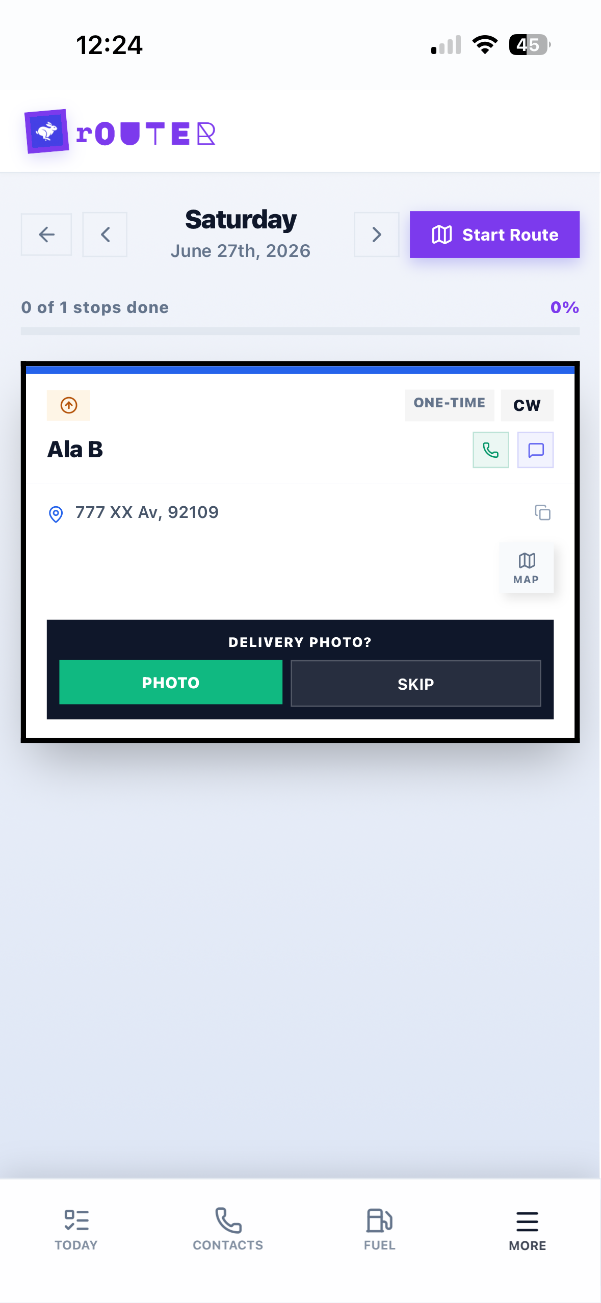Proof of delivery