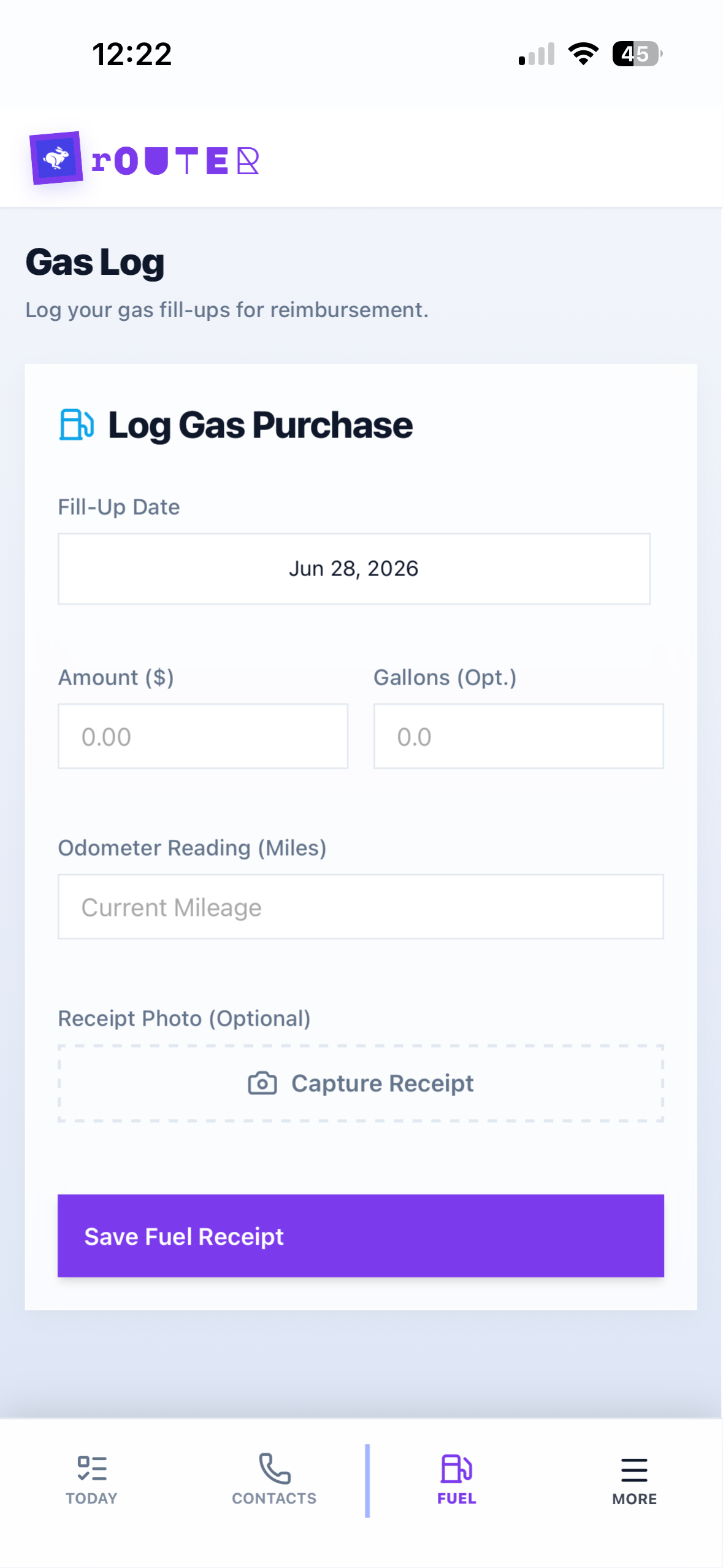 Gas log