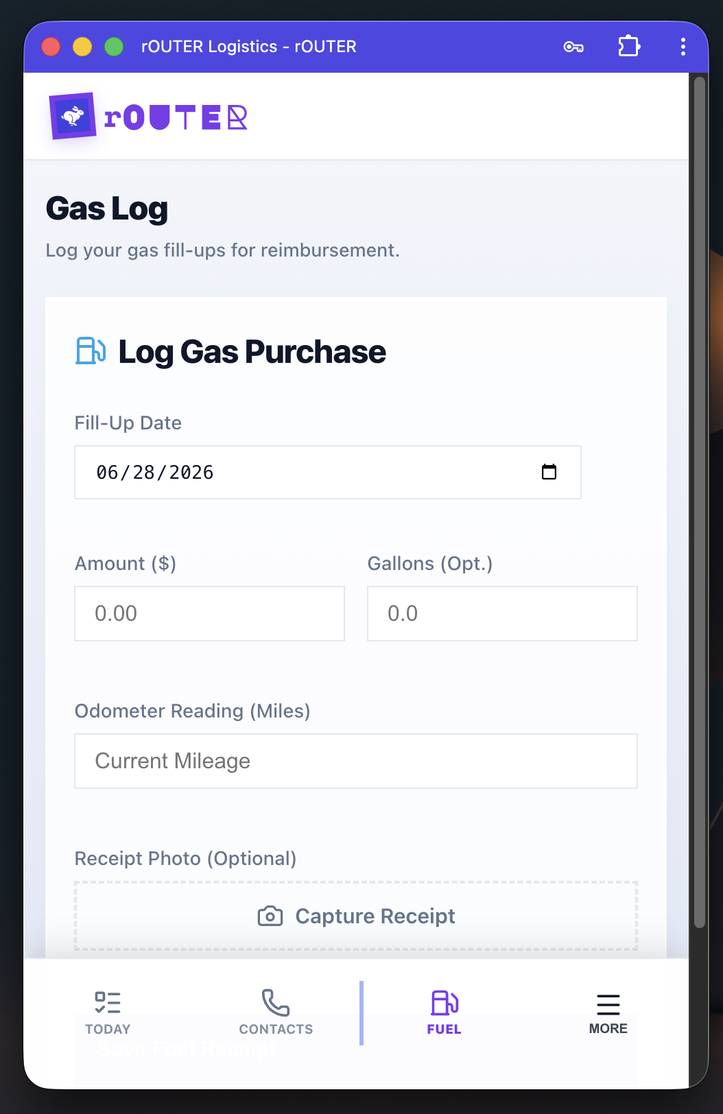 rOUTER driver gas log form