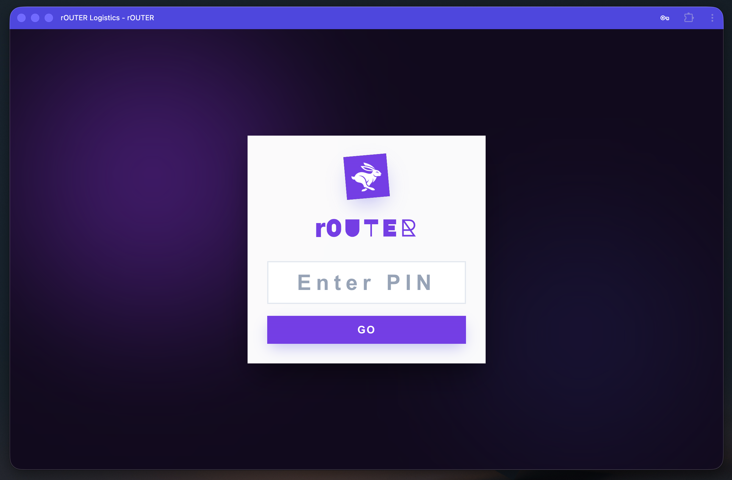 rOUTER PIN login screen